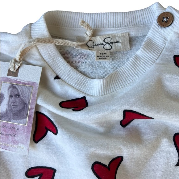 Jessica Simpson French Terry Heart Set | 18M - Picture 2 of 5